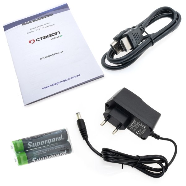 Zoom bild av Octagon Spirit 4K UHD Android TV IPTV Box med HDR10+, WiFi & Bluetooth