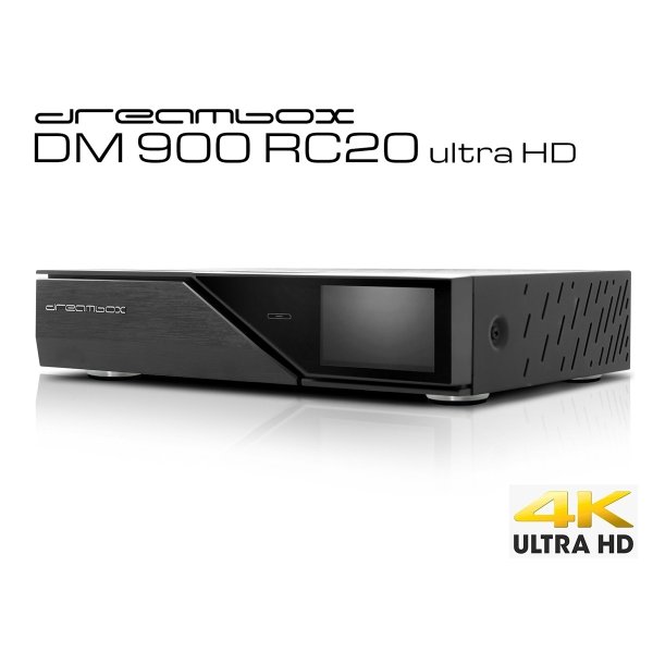 Zoom bild av Dreambox DM900 RC20 UHD 4K – Kabel-TV Mottagare med DVB-C FBC Tuner (8 Demodulatorer)