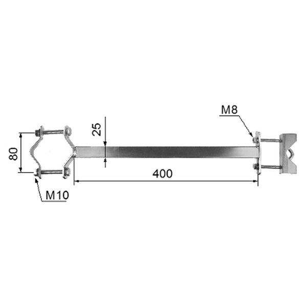 Zoom bild av Rör på rör Utliggare – 200 mm / 400 mm