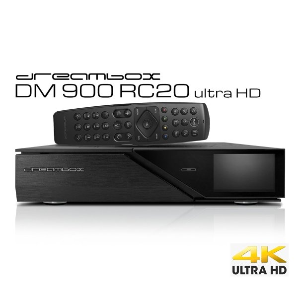Zoom bild av Dreambox DM900 RC20 UHD 4K Triple Tuner 2 X DVB-S2X / DVB-C/T2 Linux PVR-mottagare