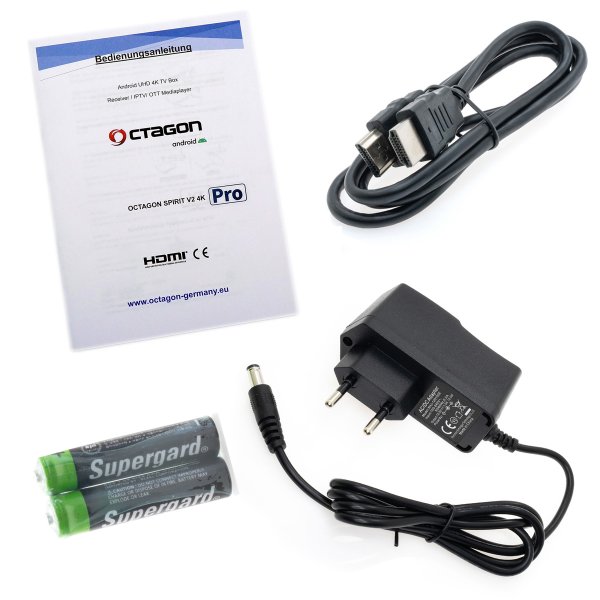 Zoom bild av Octagon SPIRIT V2 4K UHD Android TV IPTV Box med HDR10+, WiFi & Bluetooth