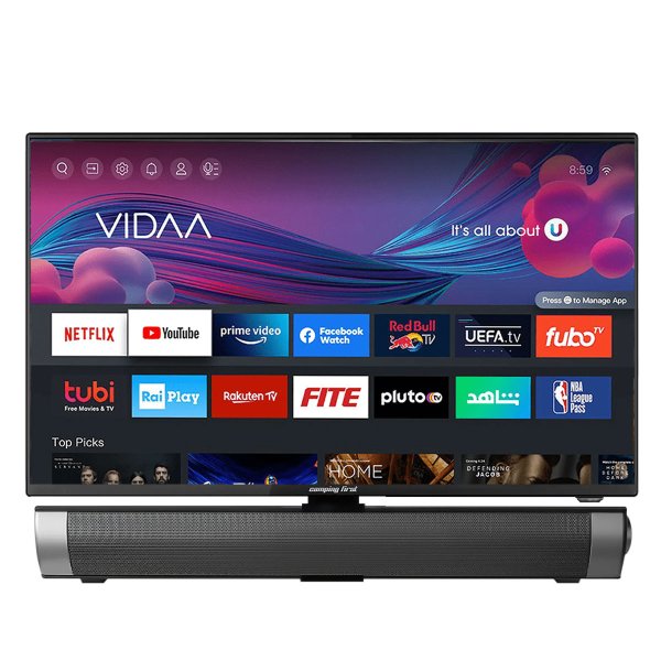 Zoom bild av Camping First 19 Smart V2 – Smart-TV för Husbil, Båt & Fritid – HD, Android 11, WLAN, DVB-S2/T2/C, 12V & 24V