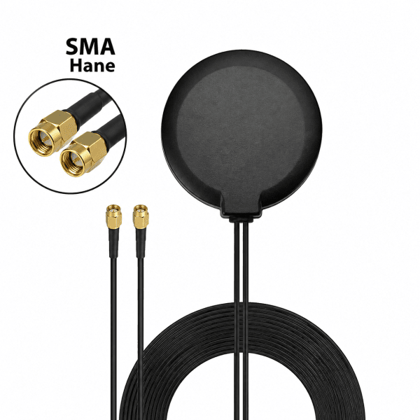 Zoom bild av Magnetfotsantenn 4G/5G MIMO 8 dBi – 2× TS9 / SMA / CRC9