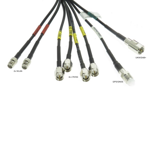 Zoom bild av Fordonsantenn 5G/4G 4x4 MiMo med WiFi 6e & GPS – Rundstrålande hajfena IP69K